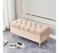 Pouf de rangement capitonné en forme de cube avec repose-pieds rembourré avec rangement caché pour chaussures, parfait pour la décoration de la chambre à coucher et le confort du salon