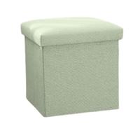 Pouf de rangement carré multifonction avec repose-pieds en coton et lin, idéal pour le salon et la chambre à coucher, tabouret de rangement élégant avec design polyvalent