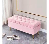 Pouf de rangement cube - Tabouret moderne capitonné avec rangement à chaussures pour décoration de chambre à coucher