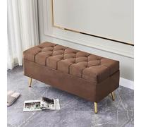 Pouf de rangement cube - Tabouret moderne capitonné avec rangement à chaussures pour décoration de chambre à coucher