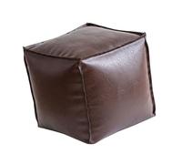 Pouf de rangement en cuir synthétique robuste pour chambre à coucher, salon, intérieur