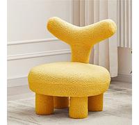 Pouf de rangement en fourrure avec dossier, tabouret ergonomique pour la maison, la chambre à coucher, le dortoir, le salon en peluche simple, petit canapé, blanc, 64 x 64 cm