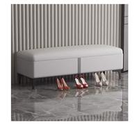 Pouf de Rangement en Similicuir, Banc de fenêtre rembourré Moderne avec Assise Plus épaisse, Banc de Rangement rectangulaire Extra Long