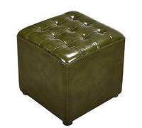 Pouf de Rangement en Similicuir, Repose-Pieds et Organiseur de Coffre à Jouets, pour la Maison et Le Bureau, Design cubique (30,5 x 30,5 x 35,6 cm)