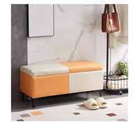 Pouf de rangement extra large - Pouf rectangulaire rembourré avec plateau relevable et rangement caché, idéal pour le salon élégant et fonctionnel (couleur : design moderne)