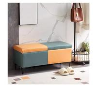 Pouf de rangement extra large - Repose-pieds rembourré avec compartiment caché et compartiment caché rectangulaire pour salon et table de chevet - Meuble élégant et fonctionnel