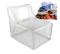 Pouf de rangement - Housse de chaise transparente pour animaux de peluche, organisateur de jouets de sac rembourré, housse de chaise imperméable de grande taille pour chambre de salle Gio