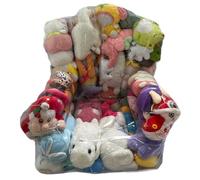 Pouf de rangement imperméable transparent en peluche avec fermeture éclair | Sac de rangement pour jouets au sol, dortoir, chambre à coucher, canapé d'angle pour adultes