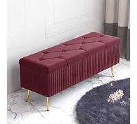 Pouf de rangement minimaliste pour chaussures, coffre de rangement rembourré en peluche, repose-pieds d'entrée moderne avec design rembourré en velours pour chambre à coucher et salon