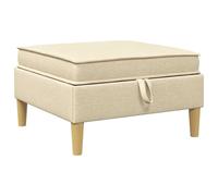 Pouf de Rangement Moderne avec Grand Compartiment 70x70 cm, Cadre Bois Durable, Mousse Ergonomique, siège 110 kg capacité pour Salon séjour Bureau Chambre scandinave