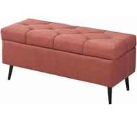 Pouf de rangement pliable de sécurité incendie, tissu technique imperméable, siège à haut rebond, pieds en métal, supporte jusqu'à 150 kg, tabouret de lit polyvalent