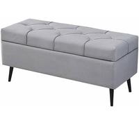 Pouf de rangement pliable de sécurité incendie, tissu technique imperméable, siège à haut rebond, pieds en métal, supporte jusqu'à 150 kg, tabouret de lit polyvalent