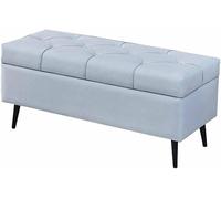 Pouf de rangement pliable de sécurité incendie, tissu technique imperméable, siège à haut rebond, pieds en métal, supporte jusqu'à 150 kg, tabouret de lit polyvalent