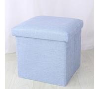 Pouf de rangement pliable rembourré avec repose-pieds, petit tabouret pour salon et chambre à coucher, pouf polyvalent avec conteneur, idéal pour canapé (40 x 25 x 25 cm)