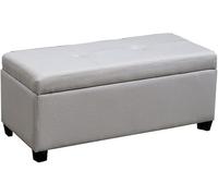 Pouf de rangement pliable - Tabouret à langer multifonction avec charnière, en coton et lin, capacité de charge de 150 kg, tabouret confortable