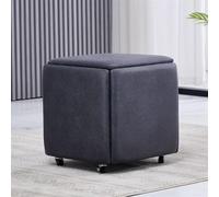 Pouf de rangement - Pouf cube moderne 5 en 1, empilable et pliable, petit siège, idéal pour salon, table basse, tabouret à langer