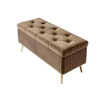 Pouf De Rangement Pouf de Rangement tabourets à Langer poufs Chambre lit Bout canapé Maison Porte Banc Magasin vêtements Pouf(H 80cm Light Brown)
