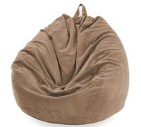 Pouf de rangement pour animaux en peluche - Housse de jouets en velours côtelé ultra doux pour enfants et adolescents, lavable en machine, organise les jouets en peluche et les textiles, gris (sans