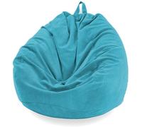 Pouf de rangement pour animaux en peluche - Housse de jouets en velours côtelé ultra doux pour enfants et adolescents, lavable en machine, organise les jouets en peluche et les textiles, gris (sans