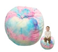 Pouf de rangement pour animaux en peluche,pouf pour animaux en peluche | Pouf de rangement pour d'animaux Organisateur de panier de en peluche pour