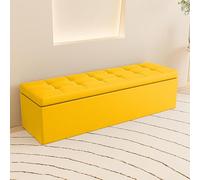 Pouf de rangement rectangulaire, banc d'intérieur pour chambre à coucher, tabouret de rangement en bois, pouf carré, banc de rangement d'entrée, siège d'entrée élégant (couleur : Y)