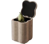 Pouf de rangement rembourré avec couvercle, tissu velours, repose-pieds mobile pour salon, chambre à coucher, entrée, étude, couloir, supporte 150 kg