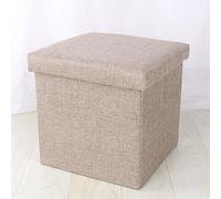 Pouf de rangement rembourré pliable pour canapé, repose-pieds ottomane avec conteneur, idéal pour le salon et la chambre à coucher, 38 x 38 x 38 cm, décoration d'intérieur élégante