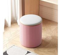 Pouf de rangement - Repose-pieds rond rembourré et siège de coiffeuse pour salon, chambre à coucher, dressing - Table d'appoint polyvalente et repose-pieds