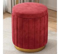 Pouf de Rangement Rond en Velours avec Couvercle Amovible, Tabouret Champignon Moderne pour Salon, Chambre à Coucher, Salle de Maquillage, Repose-Pieds, Pouf de Rangement, Chaise de coiffeus