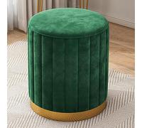 Pouf de rangement rond moderne avec couvercle amovible - Repose-pieds polyvalent et chaise de coiffeuse pour salon, chambre à coucher et salle de maquillage