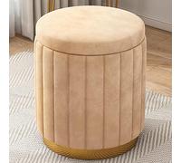 Pouf de rangement rond moderne en velours avec couvercle amovible élégant en forme de champignon pour salon, chambre à coucher et salle de maquillage.