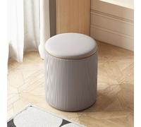 Pouf de rangement rond pour chambre à coucher - Tabouret multifonction pour salon, bureau, décoration d'intérieur