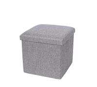 Pouf De Rangement Tabouret de Rangement Pliant Multifonctionnel 2 pièces, Tabouret Repose-Pieds Pliable, Organisateur Grande capacité, boîte(Grey-S)