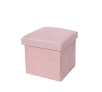 Pouf De Rangement Tabouret de Rangement Pliant Portable 2 pièces, Repose-Pieds Pliable, Meubles multifonctionnels for Usage Domestique, boîtes Grande capacité(Pink-L)