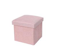 Pouf De Rangement Tabouret de Rangement Pliant Portable 2 pièces, Repose-Pieds Pliable, Meubles multifonctionnels for Usage Domestique, boîtes Grande capacité(Pink-L)