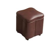Pouf de Rangement Tabourets de Rangement, tabourets de Dressing, vêtements en Cuir sans accoudoirs, chaises d'entrée, Salle de Maquillage, Repose-Pieds, Tabouret de vanité for Salon(Brown)