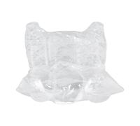 Pouf de Rangement Transparent pour Peluches, Housse PVC avec Fermeture | Housse en PVC transparent lavable, fermeture éclair adaptée aux petites mains, double usage assise et rangement, grande