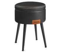 Pouf de Rangement - VASAGLE - Moderne Mi-siècle - Noir d'encre - Capacité 150 kg