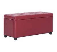 Pouf de rangement VIDAXL - Rouge bordeaux - Similicuir - 1 place - Contemporain - Design