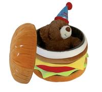 Pouf de salon avec rangement | Tabouret de coiffeuse en forme de hamburger - Tabouret à langer pour entrée, chambre à coucher, repose-pieds multifonctionnel