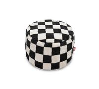 Pouf D'échecs Point Teddy Noir et Écru