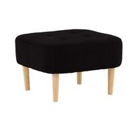 Pouf Déco en Tissu "Salina" 59cm Noir