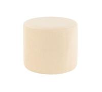Pouf Déco en Velours "Lignes" 43cm Crème