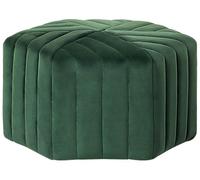 Pouf en velours vert - Beliani - MURIETTA - Forme hexagonale - Décoratif - Intérieur