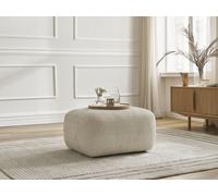 Pouf DENISE tissu texturé beige BOBOCHIC Beige
