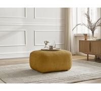 Pouf DENISE tissu texturé jaune BOBOCHIC Jaune