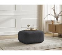 Pouf DENISE tissu texturé noir BOBOCHIC Noir