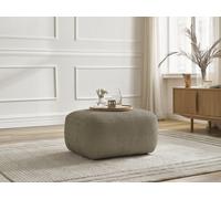 Pouf DENISE tissu texturé taupe BOBOCHIC Taupe