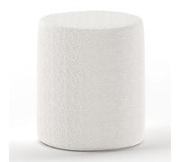 Pouf Design Bouclé "Moon" 41cm Blanc