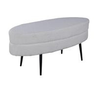 Venture Home - Banc ovale en acier et polyester Otto Noir G